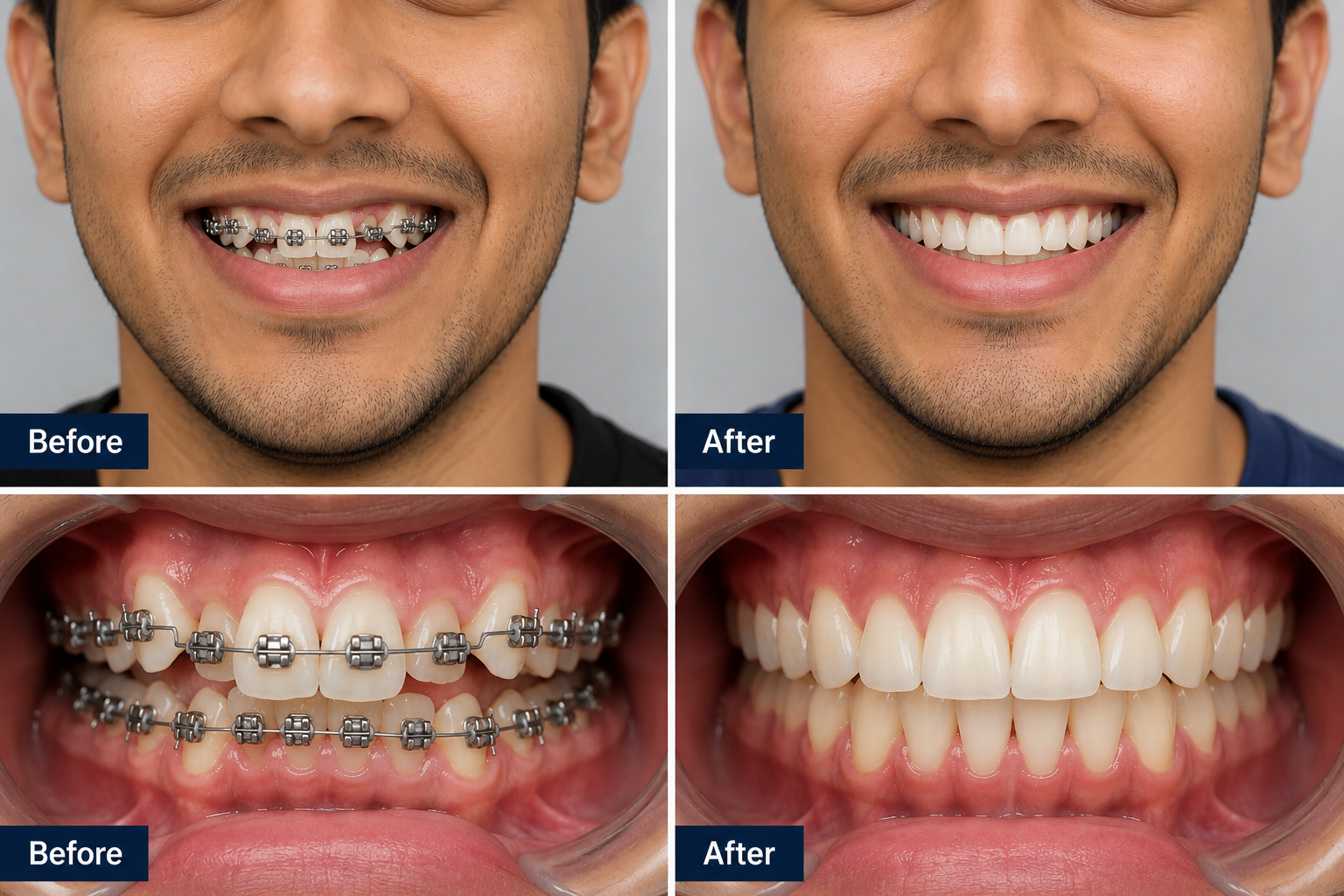 Orthodontic Braces Alignment Before and After